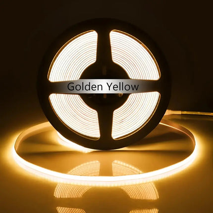 10W 5mm IP20 LumaFlex ColourRush Mini COB Strip - Yellow / Per meter Custom Lengths - Light Ropes & Strings