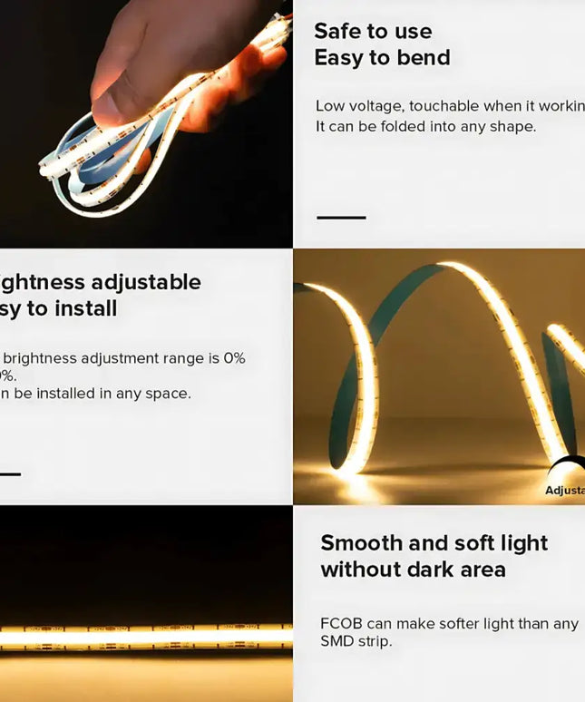 5mm COB Mini ColourRush LED Strip Light - Red