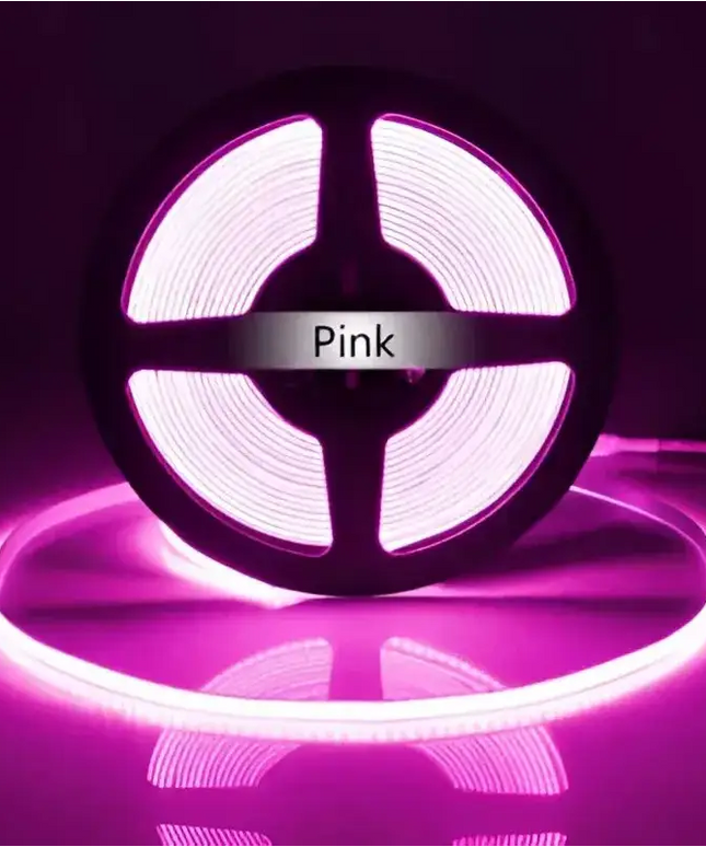 10W 5mm IP20 LumaFlex ColourRush Mini COB Strip - Pink / Per meter Custom Lengths - Light Ropes & Strings