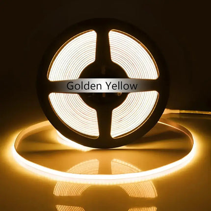 10W 5mm IP20 LumaFlex ColourRush Mini COB Strip - Yellow / Per meter Custom Lengths - Light Ropes & Strings