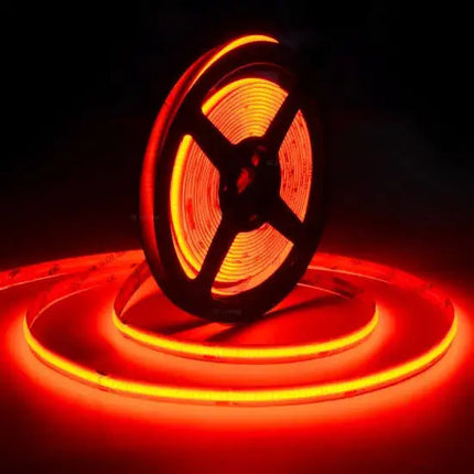 10W 8mm LumaFlex ColourRush COB Strip - Red / Per meter Custom Lengths - Light Ropes & Strings