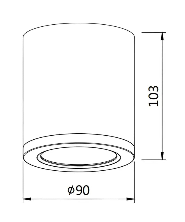 10W LED White Tri-Colour 90mm Surface Mount Downlight