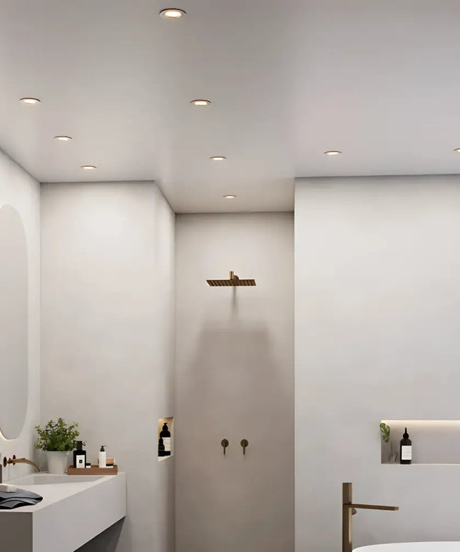 Lummax DL7010 - 10W LED Dimmable Mini Round Flat Face Downlight IP44 Satin Chrome