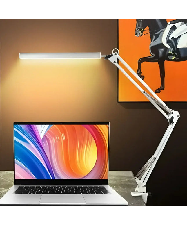 10W Swing Arm Eye-Caring Dimmable Desk Light with Clamp