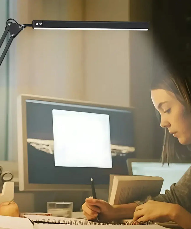 10W Swing Arm Eye-Caring Dimmable Desk Light with Clamp