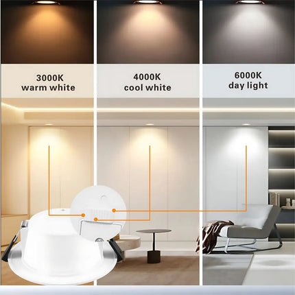10W Tri-Colour LED Downlight | 90mm Cut Out | Reno Eco Trade Pack 10 - Home & Garden > Lighting