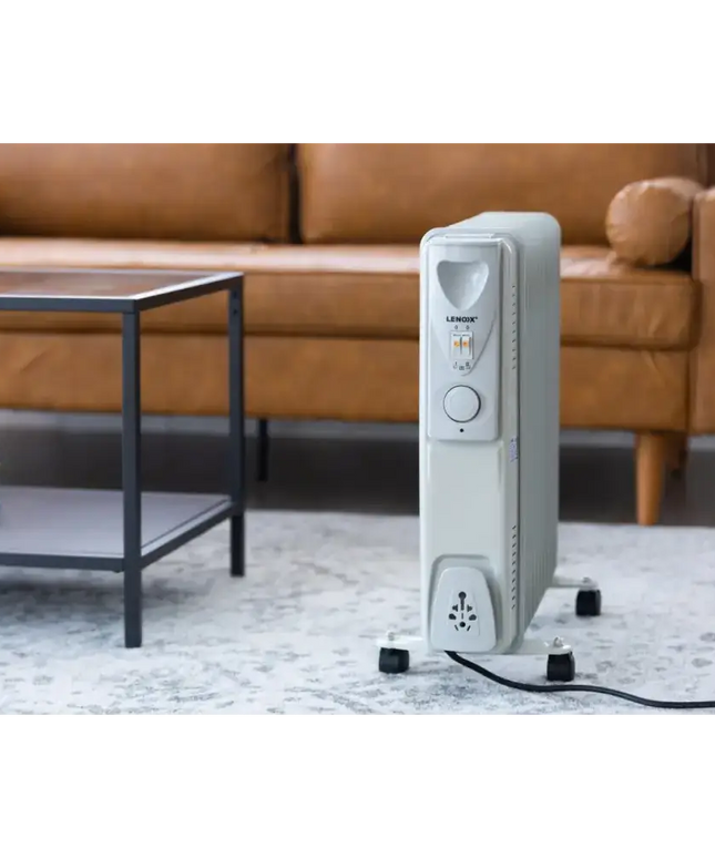 11 - Fin Oil Column Heater 2400W w/ 3 Heat Settings & Wheels - Appliances > Heaters - Devanti