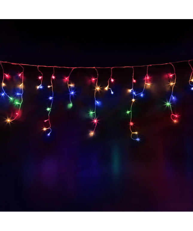 12.5M Christmas Lights Solar Icicle String Light Multi Colour Jingle Jollys - Occasions > Christmas > Outdoor