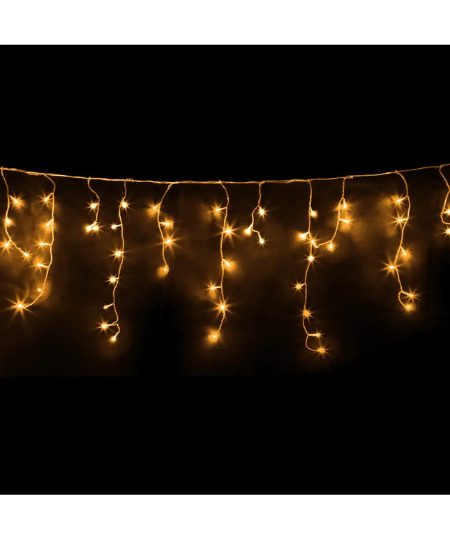 12.5M Christmas Lights Solar Icicle String Light Warm White Jingle Jollys - Occasions > Christmas > Outdoor Decorations