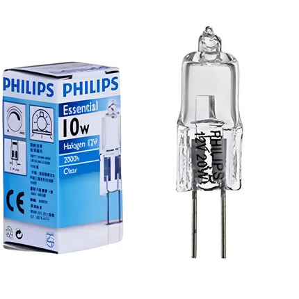 12 Volt 10W G4 Base Bi-Pin Halogen Bulb Philips Lighting