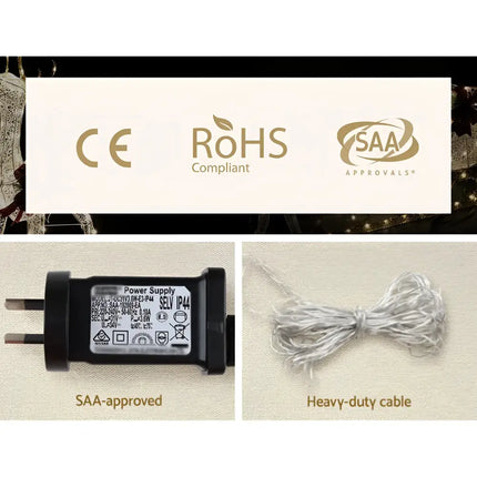 Jingle Jollys Christmas Motif Lights LED Rope Reindeer Waterproof Outdoor Xmas-Occasions > Christmas-Dropli