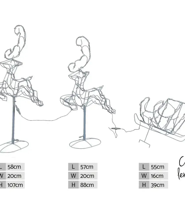 Jingle Jollys Christmas Motif Lights LED Rope Reindeer Waterproof Outdoor Xmas-Occasions > Christmas-Dropli