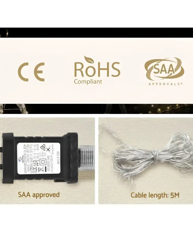 String lights with certifications and plug for 12M 960 LED Falling Meteor Christmas Icicle Lights