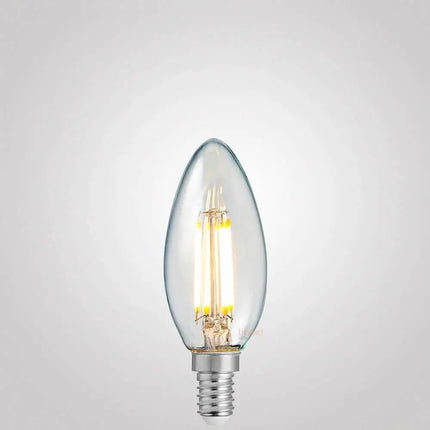 4W 12 Volt DC Candle LED Bulb E14 Clear in Warm White