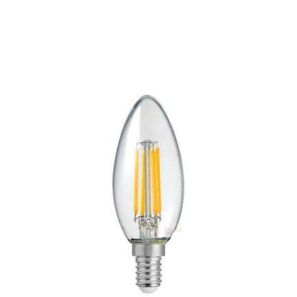 4W 12 Volt DC Candle LED Bulb E14 Clear in Warm White