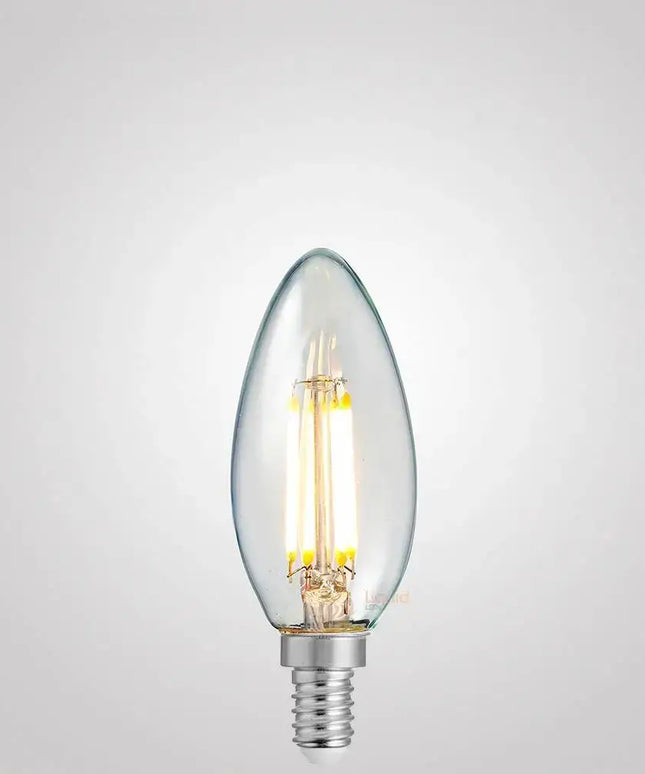 4W 12 Volt DC Candle LED Bulb E12 Clear in Warm White