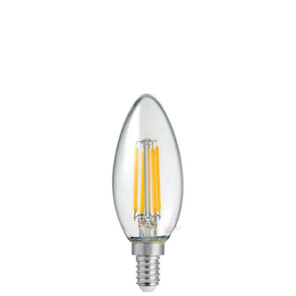 4W 12 Volt DC Candle LED Bulb E12 Clear in Warm White