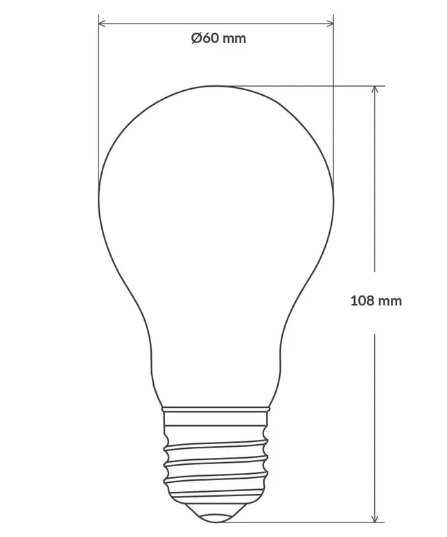 6W 12 Volt DC GLS LED Bulb E27 Clear in Warm White
