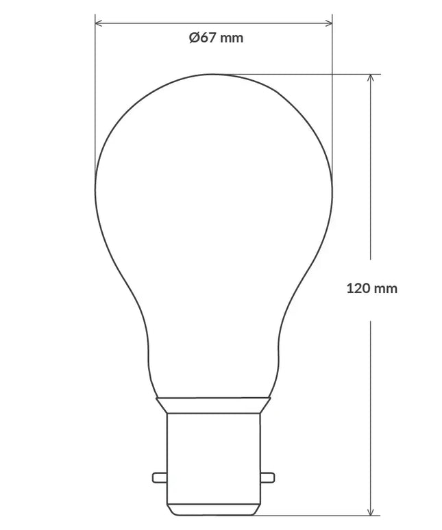 12W GLS LED Bulb B22 Clear in Natural White