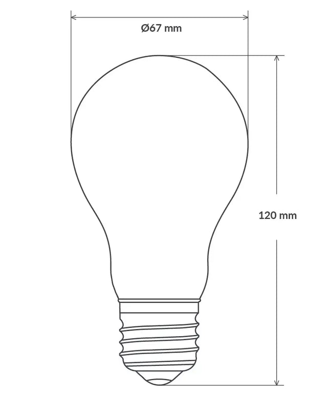 12W GLS LED Bulb E27 Clear in Natural White