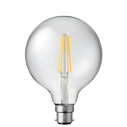 12W G125 LED Globe B22 Clear in Soft White