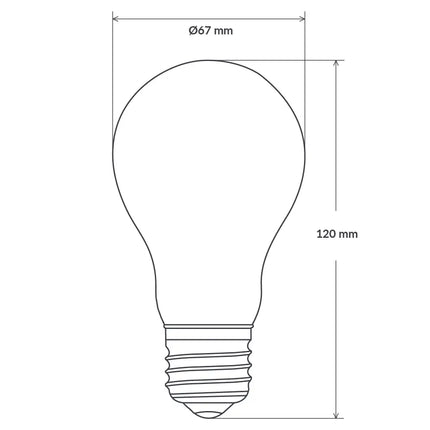 12W GLS LED Bulb E27 Clear in Natural White