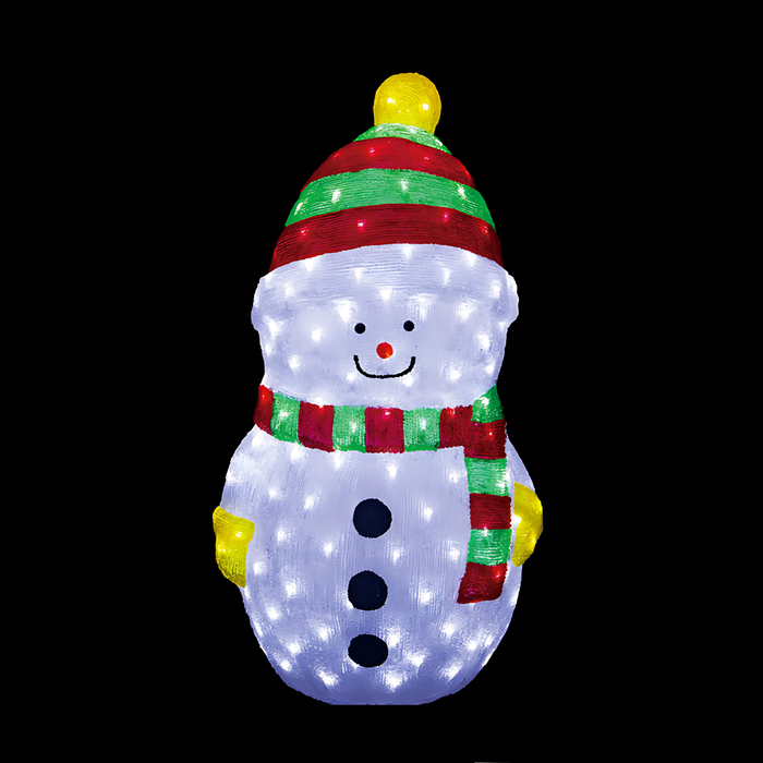 Acrylic LED Snowman - 2 Size - Xmas Outdoor Decoration