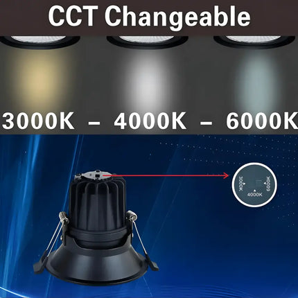 13W Tri-Colour Dimmable LED Downlight | 90mm Cut Out | Katoomba