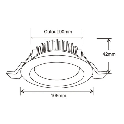 13W Tri-Colour Dimmable LED Downlight | 90mm Cut Out | Uluru Pro