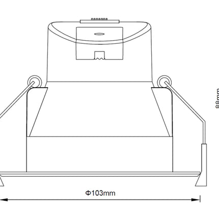 13W Tri-Colour Dimmable Ultra-low Glare LED Downlight 90mm Cut Out - LED downlight