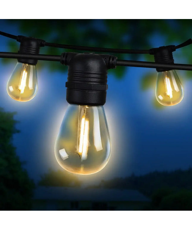 14m LED Festoon String Lights 10 Bulbs S14 Plug in Kit Dropli, Occasions > Lights, jingle-jollys-14m-led-festoon-string-lights-10-bulbs-kits-wedding-party-christmas-s14