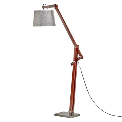 156cm Large Bamboo Floor Lamp Modern Vintage Wooden Light Antique Shade - Cherry - Home & Garden > Lighting