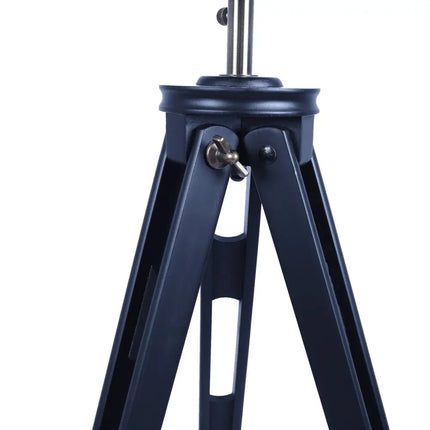 158cm Nautical Tripod Floor Lamp w Matte Black Lamp Head Searchlight Spot Light - Home & Garden > Lighting
