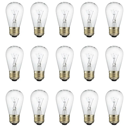 15pc Box Vintage Festoon Globe 11W Incandescent Light Bulb E27