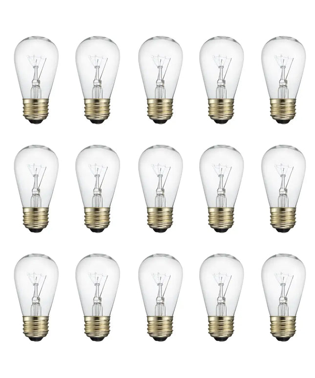 15pc Box Vintage Festoon Globe 11W Incandescent Light Bulb E27