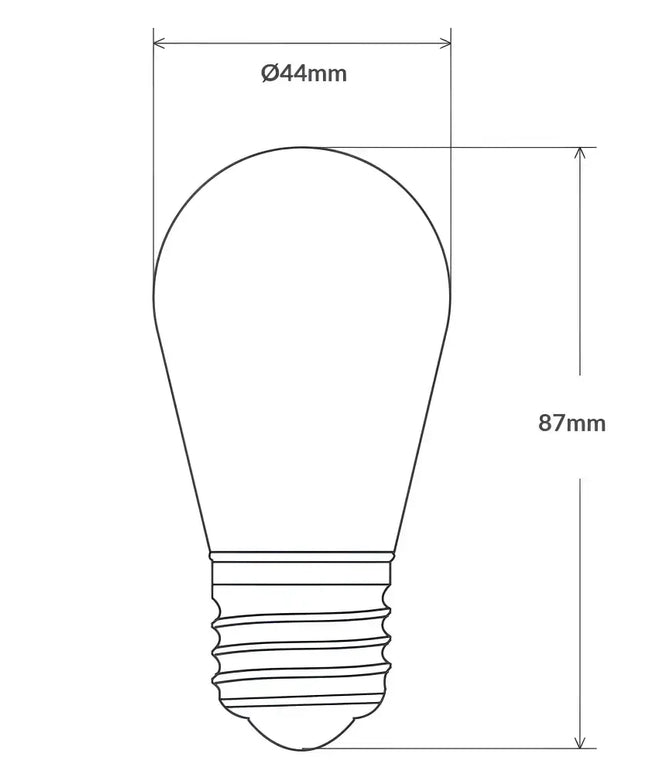 15pc Box Vintage Festoon Globe 11W Incandescent Light Bulb E27