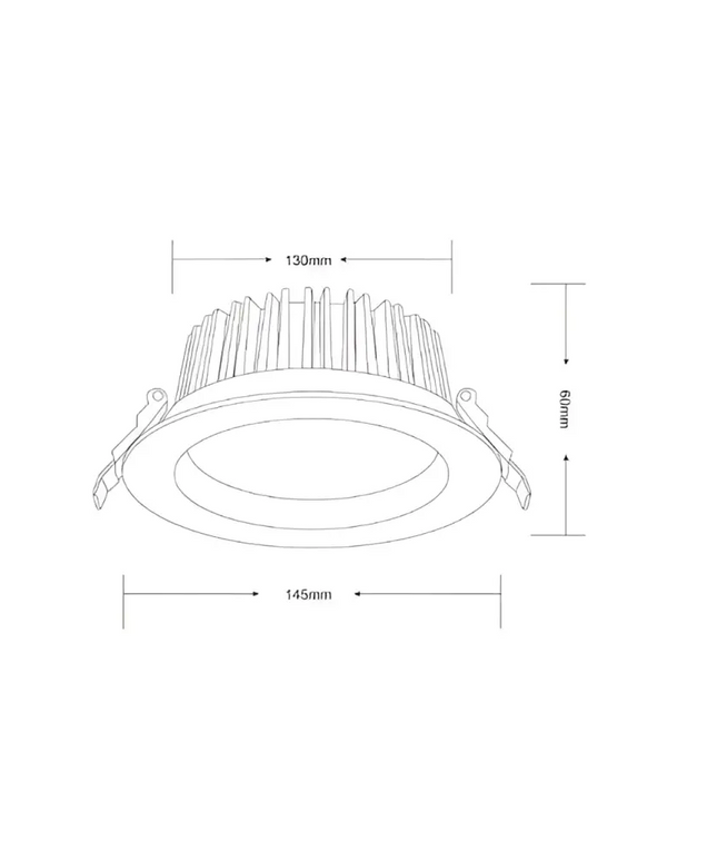 INFINITE 301 15W COB Tri Colour Dimmable LED Downlight 130mm cut out Dropli, LED Downlight, infinite-301-15w