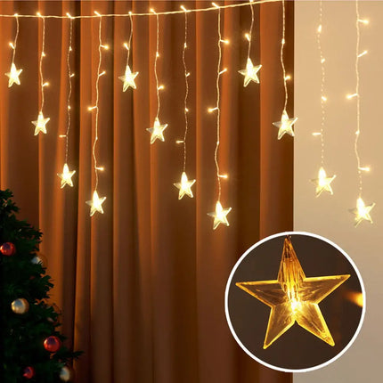 160 LED 6M Christmas Lights Icicle Light Solar Warm Jingle Jollys - Occasions > Christmas > Outdoor Decorations & Lights