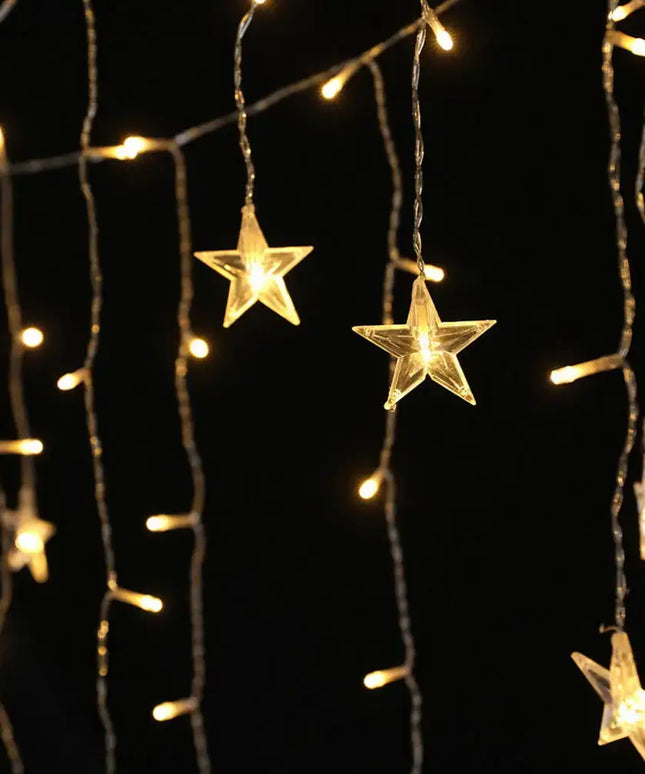 160 LED 6M Christmas Lights Icicle Light Solar Warm Jingle Jollys - Occasions > Christmas > Outdoor Decorations & Lights