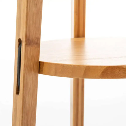 168cm Large Bamboo Wooden Tripod Floor Lamp Light Modern Linen Shade w Shelves - Home & Garden > Lighting