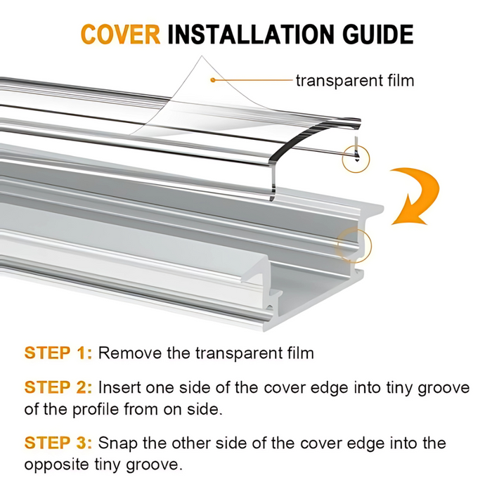 "Micro Surface Aluminium Mounting Profile System - Silver 8MM X 9MM for LED Strip Lighting"