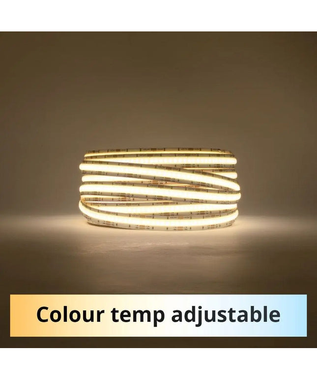 12mm | 24W/m DTW 2700K - 6500K | IP20 | COB Dot Free LED Strip Light-IP20 COB STRIP LIGHTING-Lighting Creations