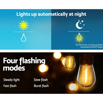 17m Solar Festoon String Lights Waterproof Outdoor Kit Dropli, Occasions > Lights, jingle-jollys-17m-festoon-string-lights-solar-wedding-party-waterproof-outdoor