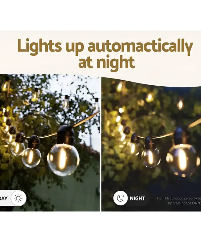 Black Solar Festoon String Lights with 15 Bulb Plug-in Kit for outdoor decoration