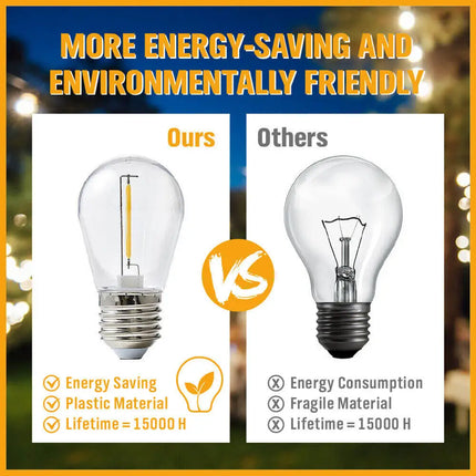 18m Black Solar Festoon String Lights with 15 Bulb Plug in Kit - Home & Garden > Lighting