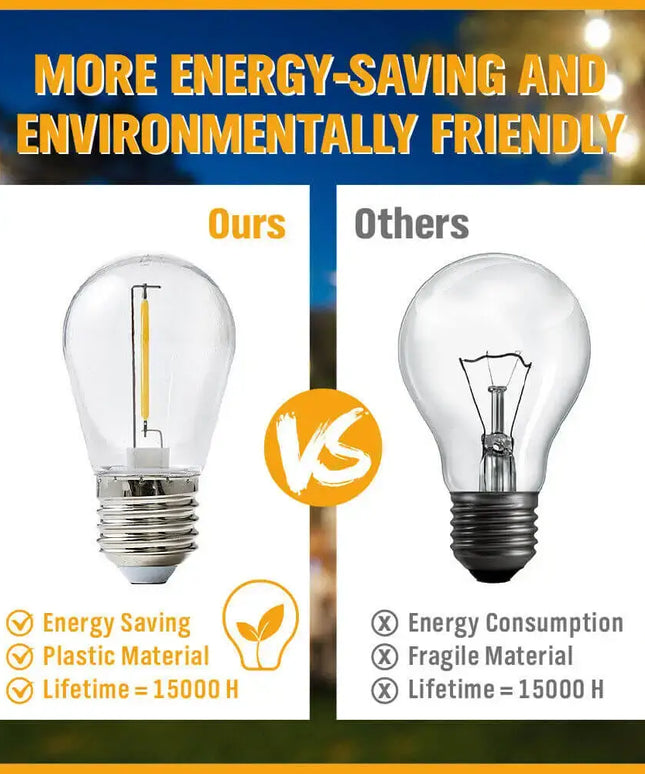 18m Black Solar Festoon String Lights with 15 Bulb Plug in Kit - Home & Garden > Lighting