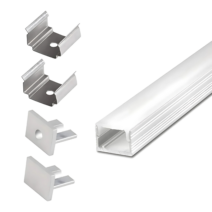 "Micro Surface Aluminium Mounting Profile System - Silver 8MM X 9MM for LED Strip Lighting"