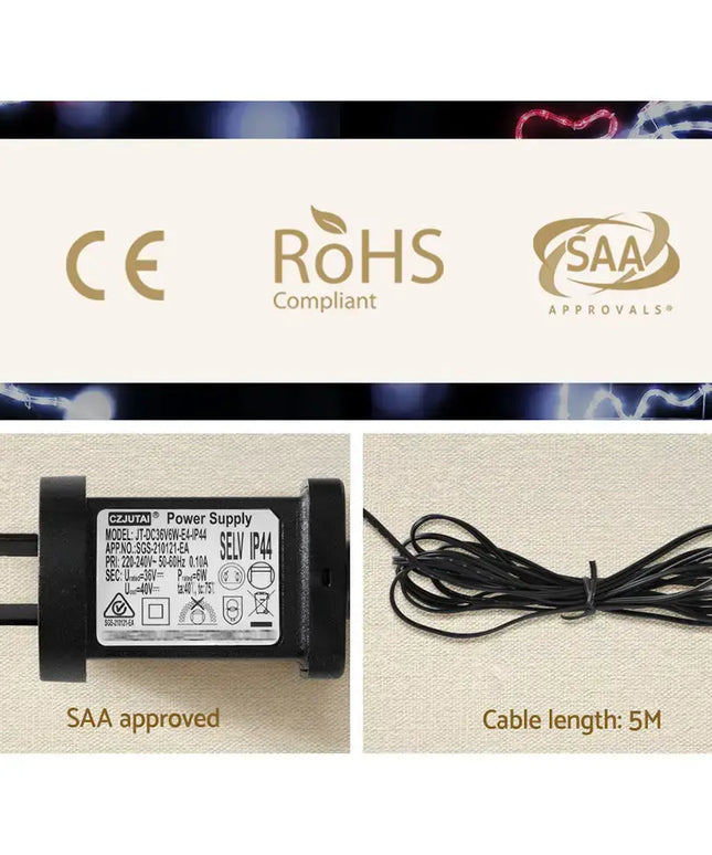 1M LED Santa Motif Christmas Lights Decoration - Occasions > Christmas > Outdoor Decorations & Lights