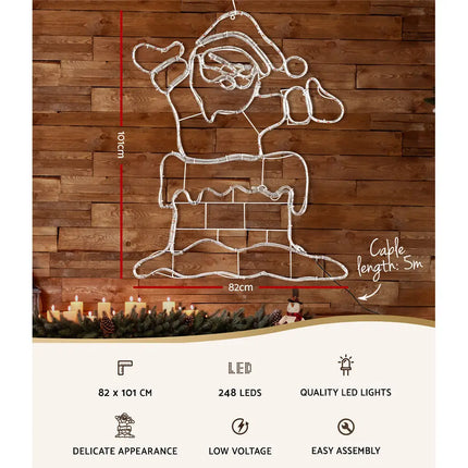 1M LED Santa Motif Christmas Lights Decoration - Occasions > Christmas > Outdoor Decorations & Lights