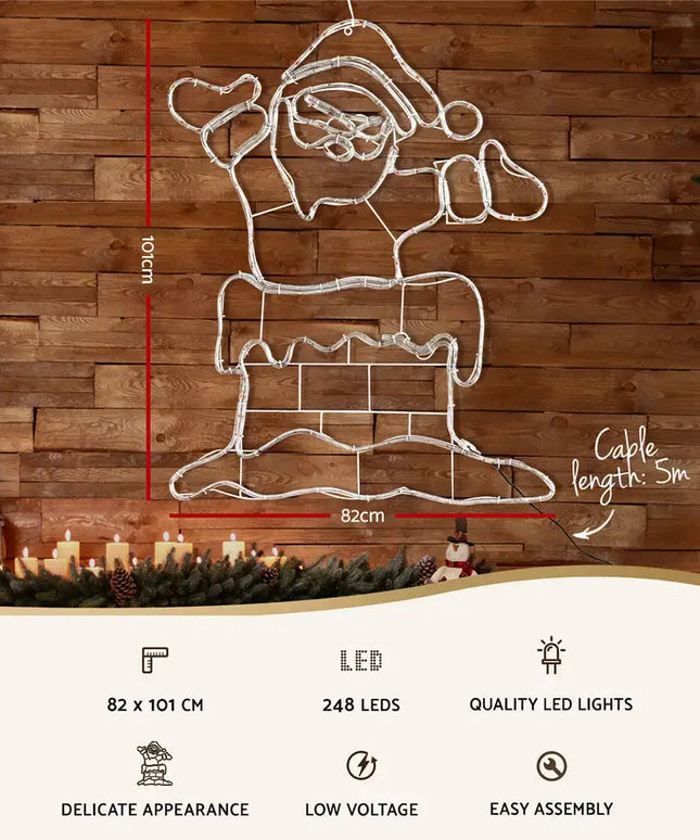 1M LED Santa Motif Christmas Lights Decoration - Occasions > Christmas > Outdoor Decorations & Lights